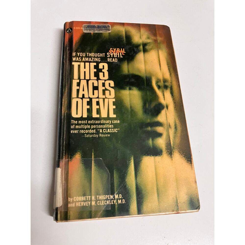 The 3 Faces of Eve 1957 Book Harcover Perma-bound Ex-Libras Vintage Psychology